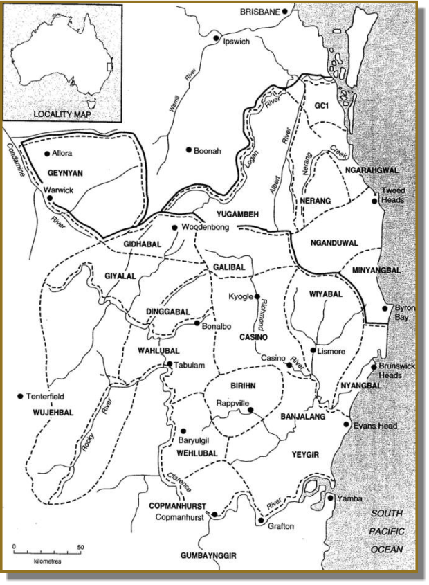 Aboriginial Map of Gold Coasty